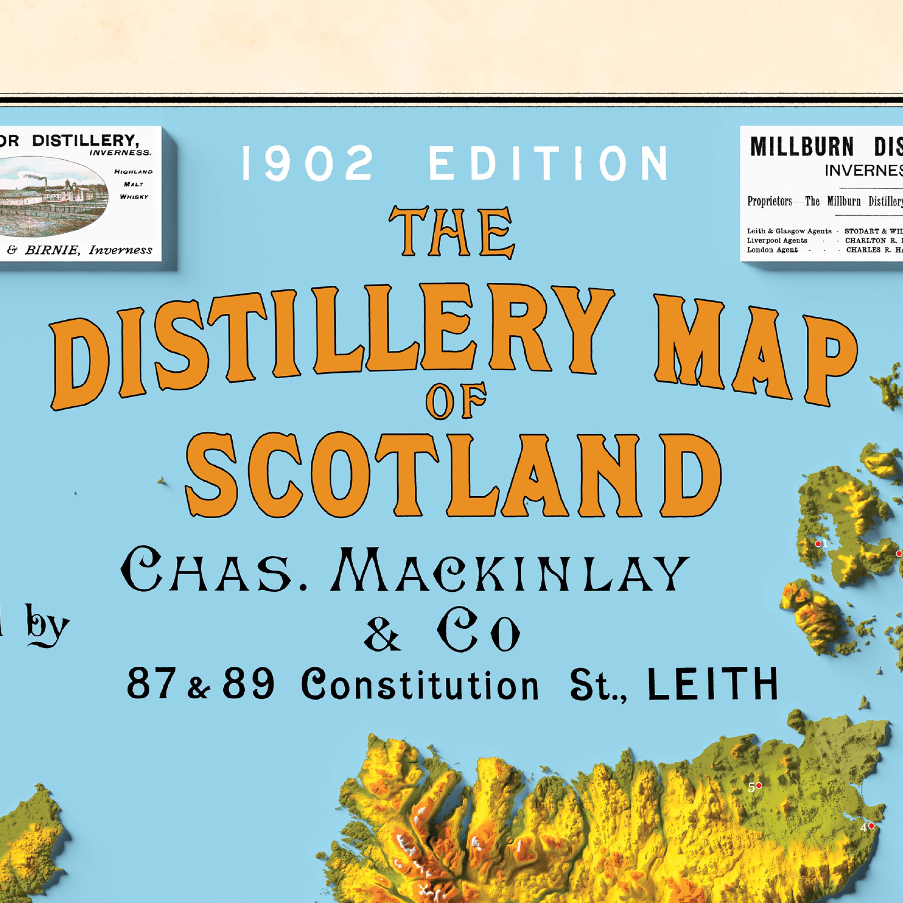 Distillery Map of Scotland Scotch - Il Fullxfull.4141692849 7fxf