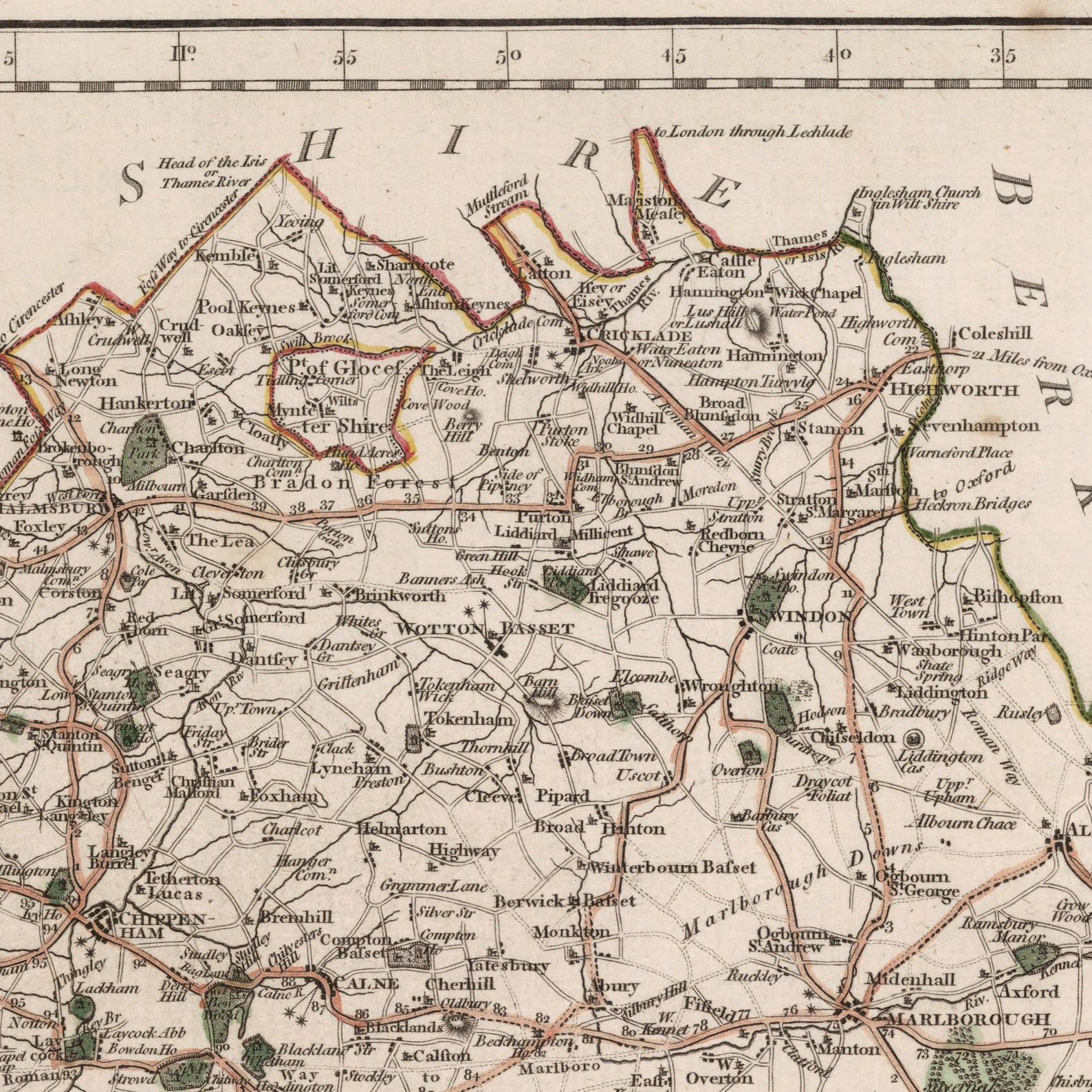 Old Wiltshire Map 1787 Antique English County Map of Etsy UK Old Wiltshire Map 1787 Antique English County Map of Etsy UK