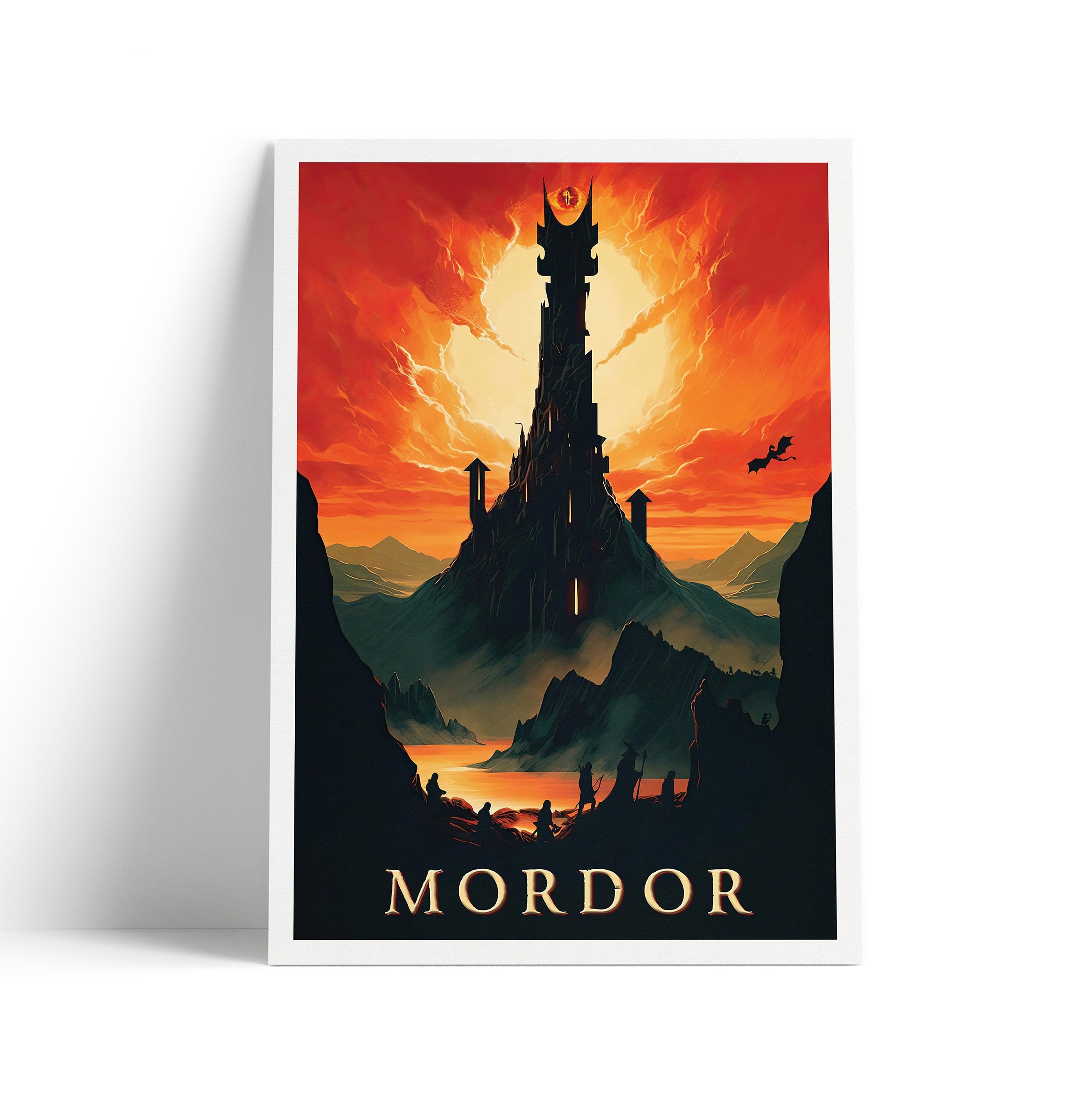 Middle Earth Banner Mordor Sauron Movie Poster Lord of the 