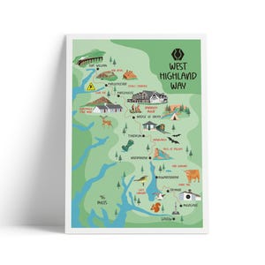 West Highland Way Karte | Milngavie nach Fort William | Schottische Spuren | Trockenmen - Rowardennan - Inverarnan - Kingshouse - Glencoe - Ben Nevis