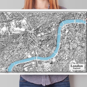Reliefkarte der Stadt London - Detaillierte topographische Karte - Lidar Karte