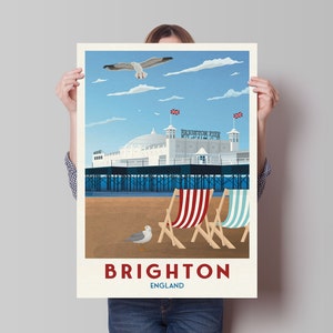 Brighton Travel Poster - Brighton Pier Print - Wall Art