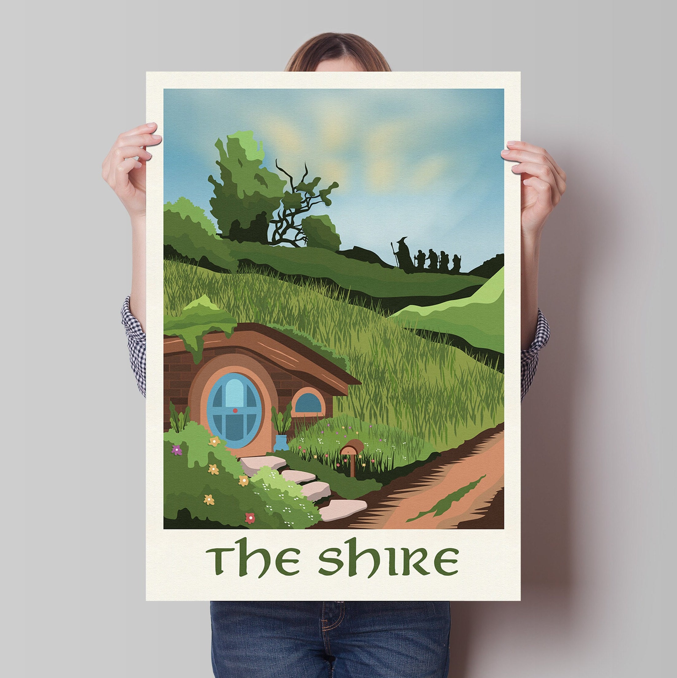 The Shire Travel Poster Hobbiton Retro Middle-earth Print Vintage Travel  Poster Art LOTR - Etsy