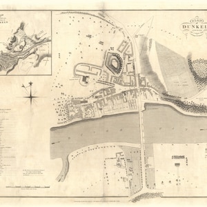 Dunkeld Map | Old Map of Dunkeld | Perth and Kinross | Wall Art Print | Antique maps | Ancient Scotland | Dunkeld History | John Wood | 1823