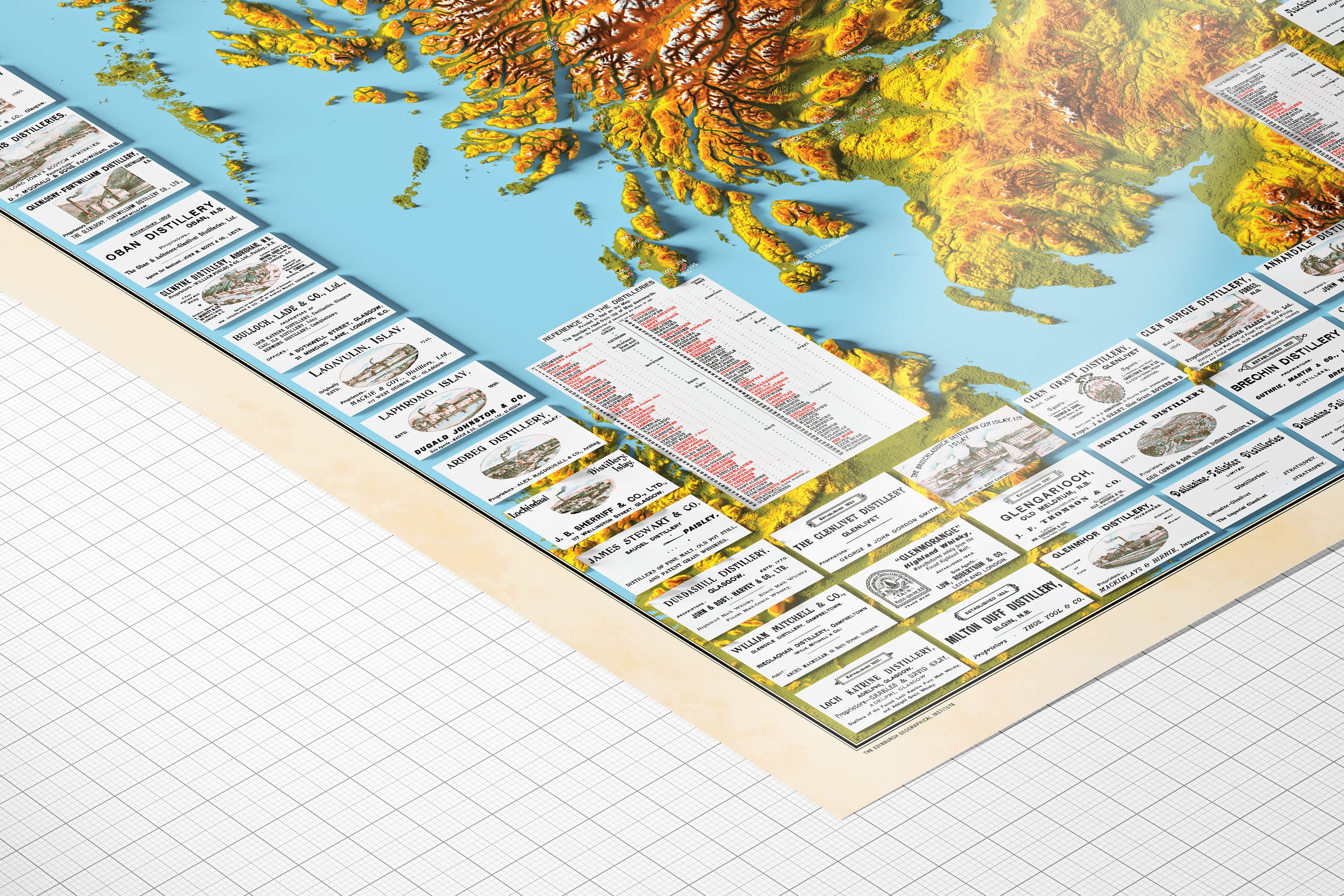 Distillery Map of Scotland Scotch Whisky Map the Scottish - Etsy UK