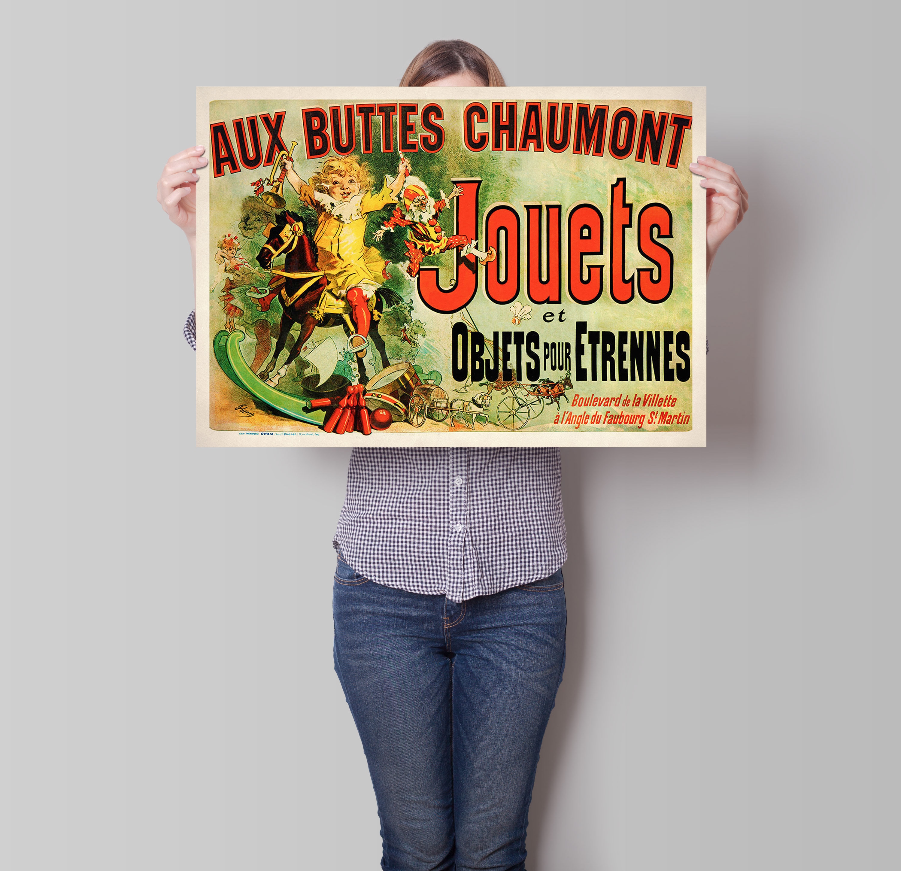 Vintage Toy Store Ad - Aux Buttes Chaumont Jouets by Juan Cheret