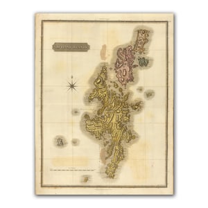 Shetland Islands Karte | Alte Landkarte | Vintage Landkarte | Lerwick | Fair Isle | Jakobsweg | Bressaylar | Sumburgh| Schottland | Thomson | 1832