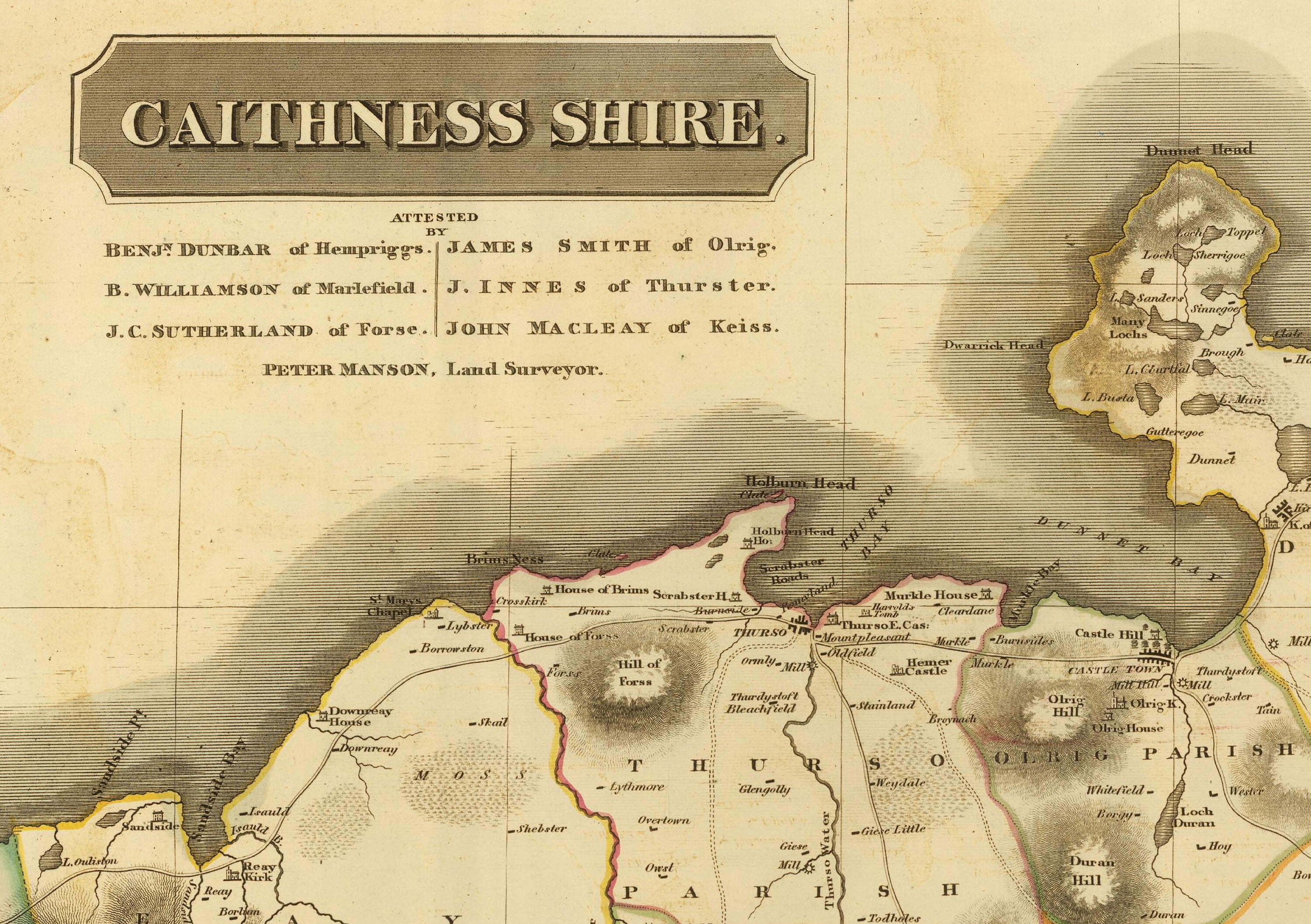 Caithness Map Old Antique Map 1832 Old Map Wall Print Etsy UK