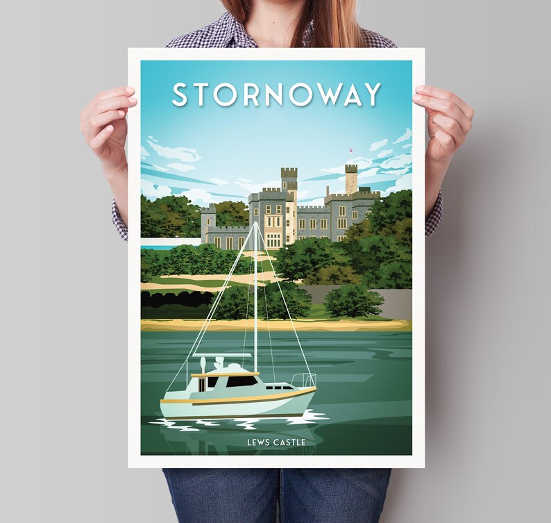 Stornoway Print Steòrnabhagh Lews Castle Lewis and Harris the Western Isles Outer Hebrides Scottish Wall Art image 8