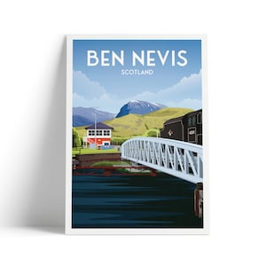 Ben Nevis Print - Banavie - Canal - LMS Stanier Class  - Scotland - Lochaber