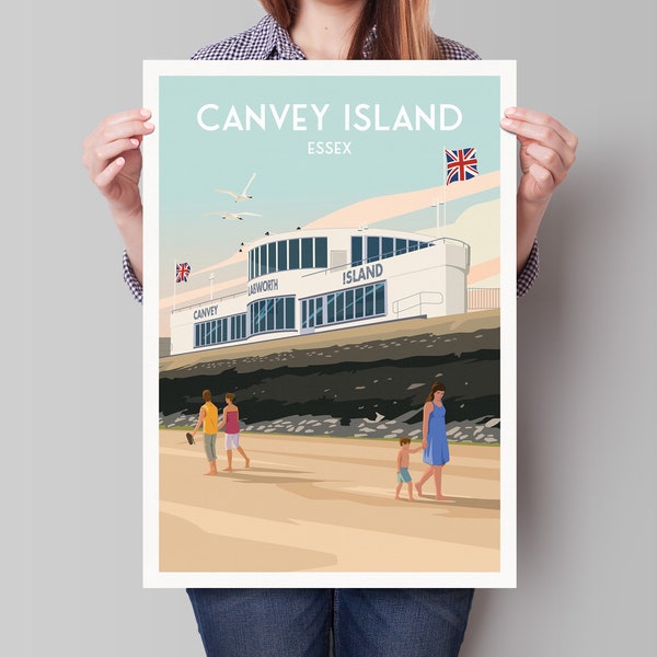 Canvey Island Art Print - Essex Travel Poster - Labworth Restaurant & Café on Western Esplanade