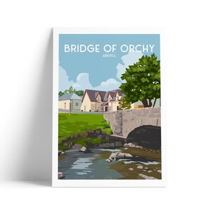 Bridge of Orchy Travel Poster - Scottish Highlands Wall Art