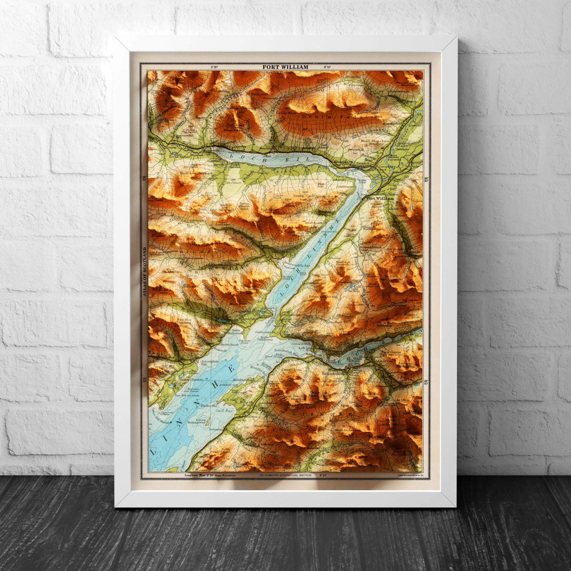 Wm Map Fort William Map | Historic Map | Fort William Gift - Etsy