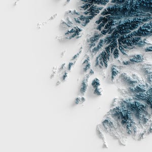 Scotland Art Relief Map - 2D Black and White Print - Scottish Geology ...