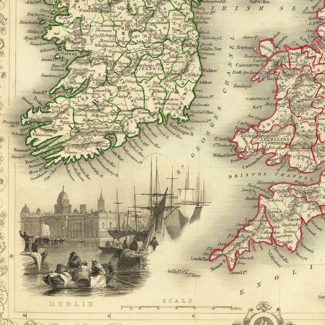The British Isles With Inset Map of the Shetland Islands | Vintage ...