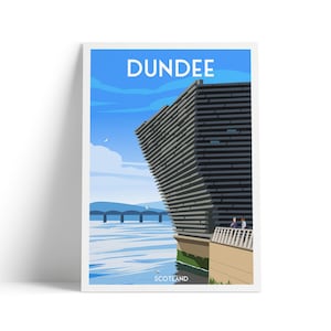 Dundee Travel Poster – V&A Dundee Wall Art Print (A4 to A1, Matt or Satin Finish)