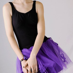 Tulle skirt ladies short, tutu made of tulle, miniskirt tulle, petticoat short, gothic rock, cosplay tulle skirt, elastic waistband / in different colors image 3