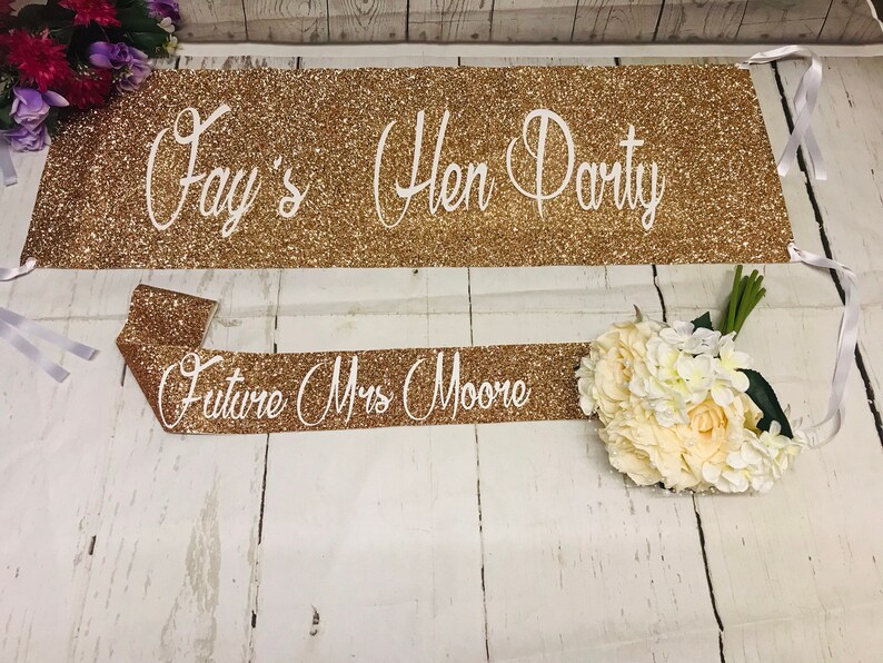 flower girl sash for hen party