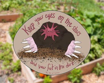 Star-Nosed Mole Sticker: Waterproof Vinyl Wildlife Art