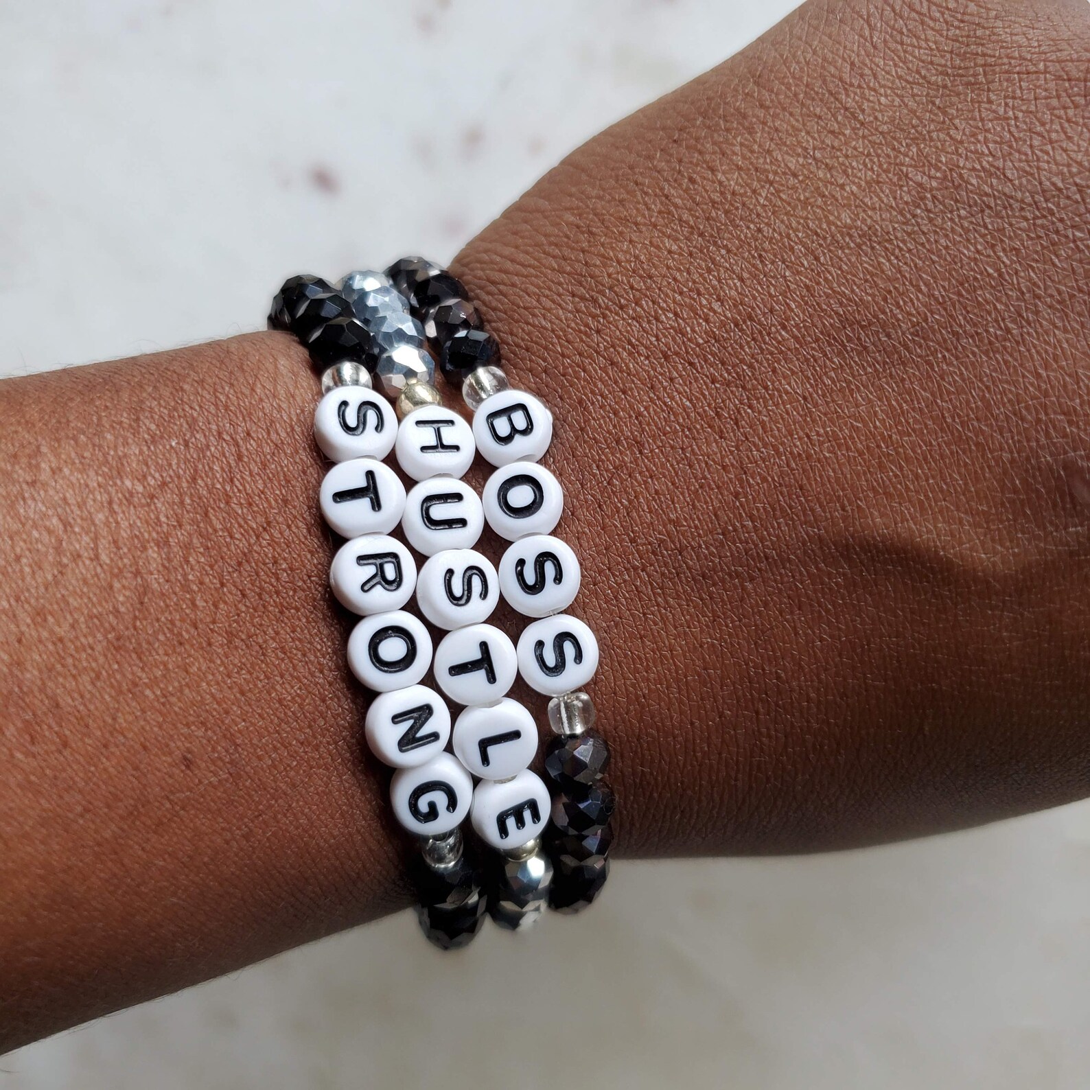 BOSS BABE Word Bracelets letter bracelet boss bracelet Etsy