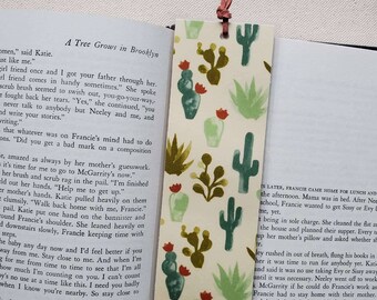 Desert Cactus Handmade Bookmark, cactus bookmark, plant bookmark, book lover, book accessories, desert bookmark, cactus lover, cactus