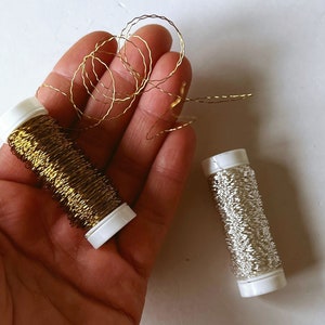 Gold Floral Wire Roll: Rustic Craft & Flower Crown Wire