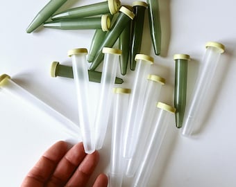 Vkinman 150 Pcs 6 Inch Plastic Floral Water Tubes With Rubber Caps Flower Arrangements Supplies For Fresh Flowers Green