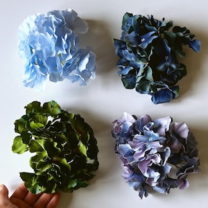 Silk Hydrangea Flower Head: DIY Wedding Bouquet Filler, 6in
