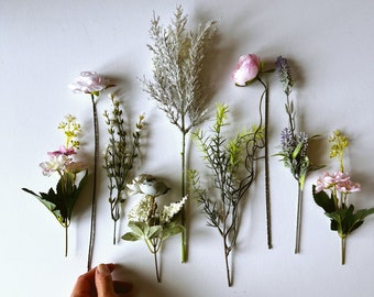 Petites fleurs artificielles, bouquet de fleurs artificielles à faire soi-même, composition artificielle, fleurs éternelles, pièce maîtresse à faire soi-même, petit bouquet de mariage