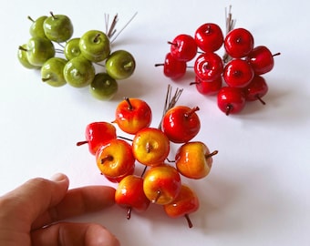 Faux Glazed Apple Bunch Autumn Wreath Decor Floral DIY Supply
