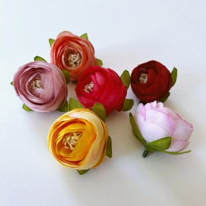 Zijde Ranonkel Bloemhoofd Kunstbloem Faux Zijden bloemen Lentebloemen Kleurrijke ranonkel DIY boeket theepot bloemen hoedenzaak