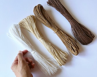 Twisted Paper Cord: 2mm Crafting Twine, 45m Gift Wrapping Ribbon