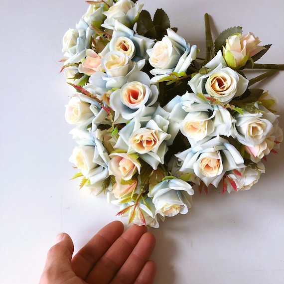 Tiny Rose Flower Bouquet, Silk Flower Bouquette, Artificial Flowers, Faux  Flowers, Small Flowers, Flower Crown, Mason Jar Flowers, Nursery 