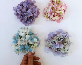 Silk hydrangea, Black, Grey, Pink, Beige or Blue, Artificial blooming flowers, Small flowers, Hydrangeas, Faux flowers, Flower crowns