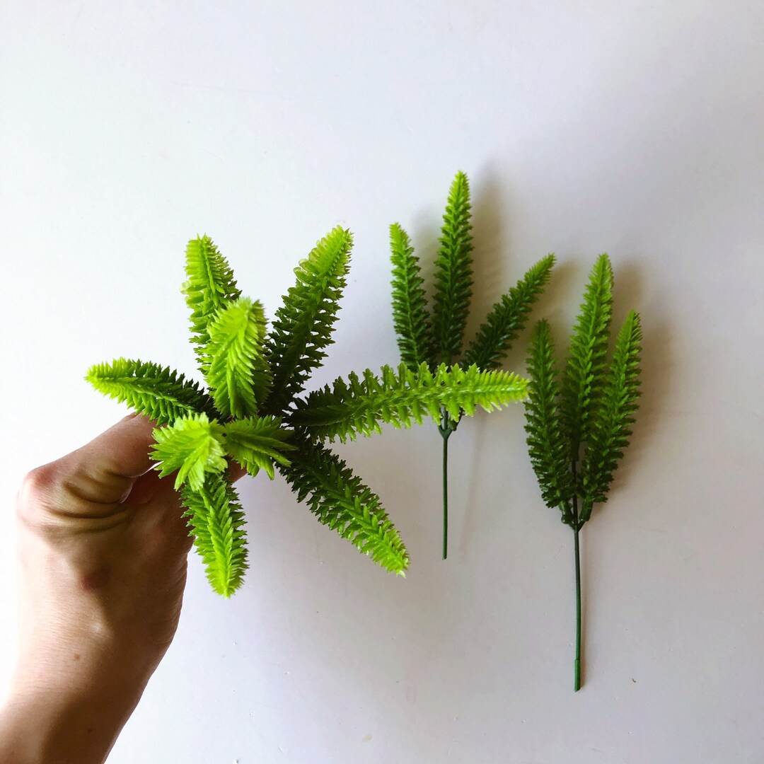 5 Faux Succulent Stem Set Green Artificial Succulents Etsy