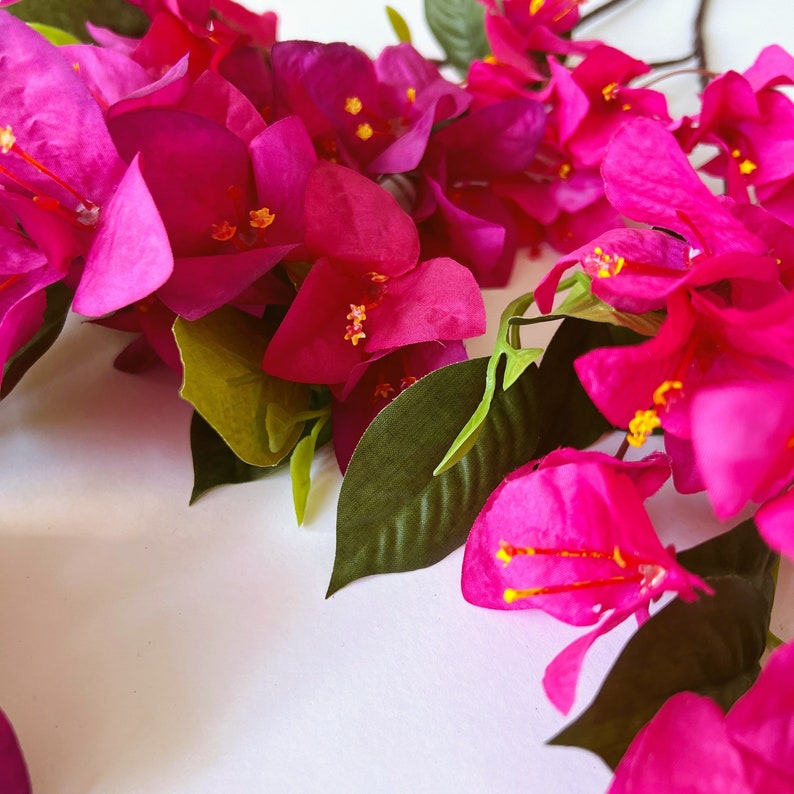 Buganvilla de seda artificial, Tallo de flor de papel artificial, Flores falsas, Buganvilla glabra menor, Flores de boda coloridas, 78 cm imagen 3