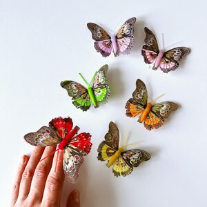 Colorful Feather Butterfly Clip Summer Hair Decor Butterly Cake Topper Hair pin butterflies Accessories