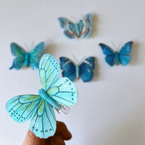 Feather Butterfly Hair clip with Knob Millinery Decor DIY hair Fascinator butterflies