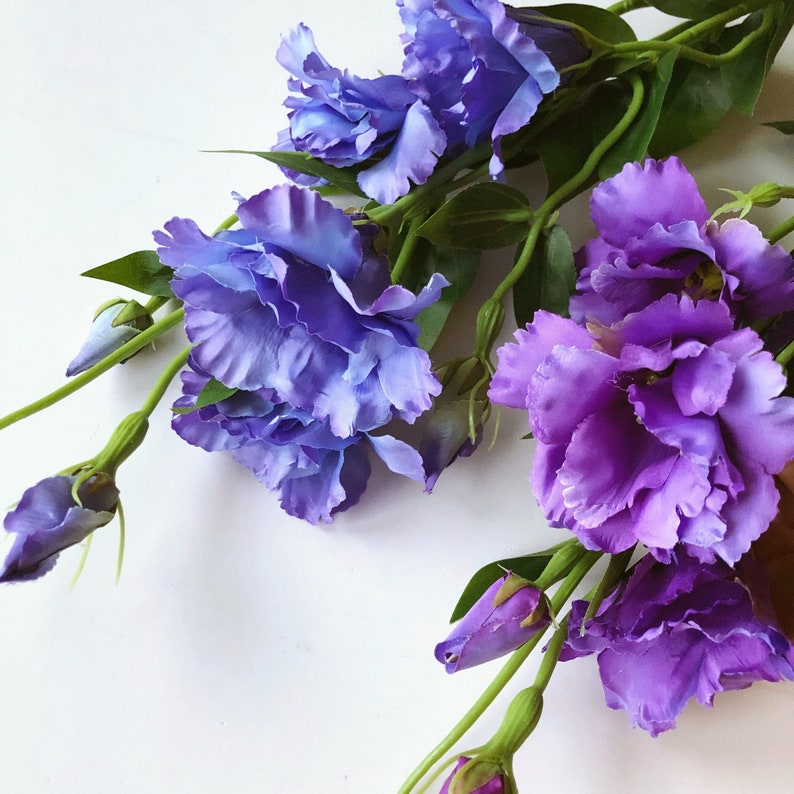 Lisianthus Stem Faux Flowers Artificial Silk Lisianthus Etsy