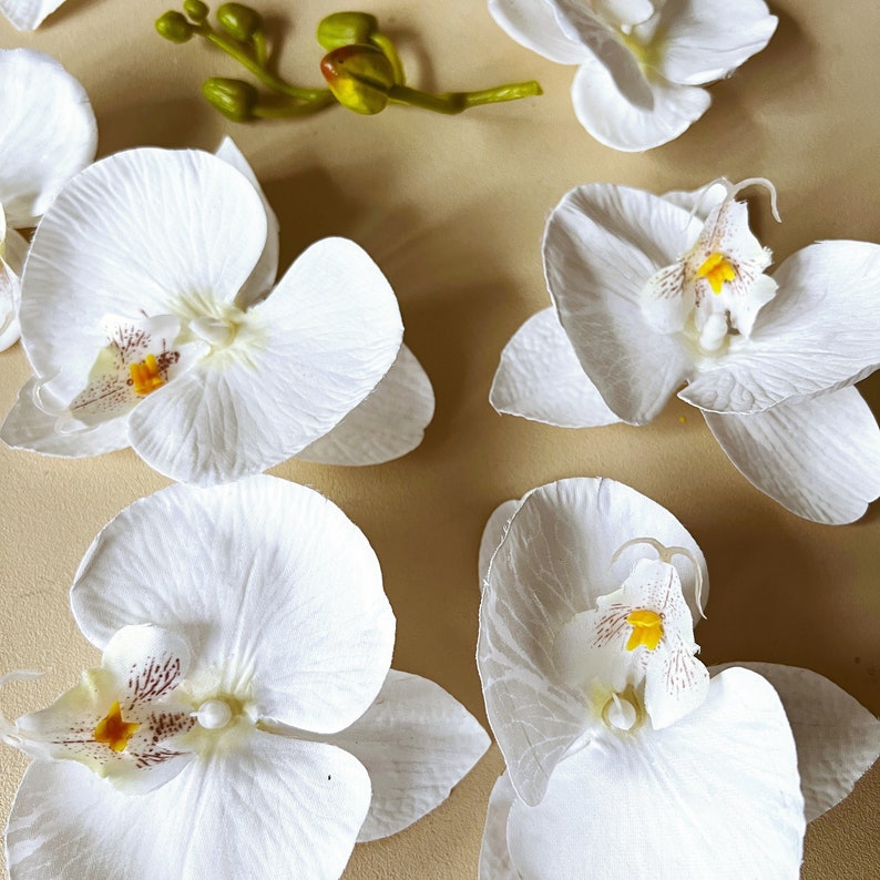 6 Orchid Heads Orchid Flowers Artificial Orchid Artificial Etsy