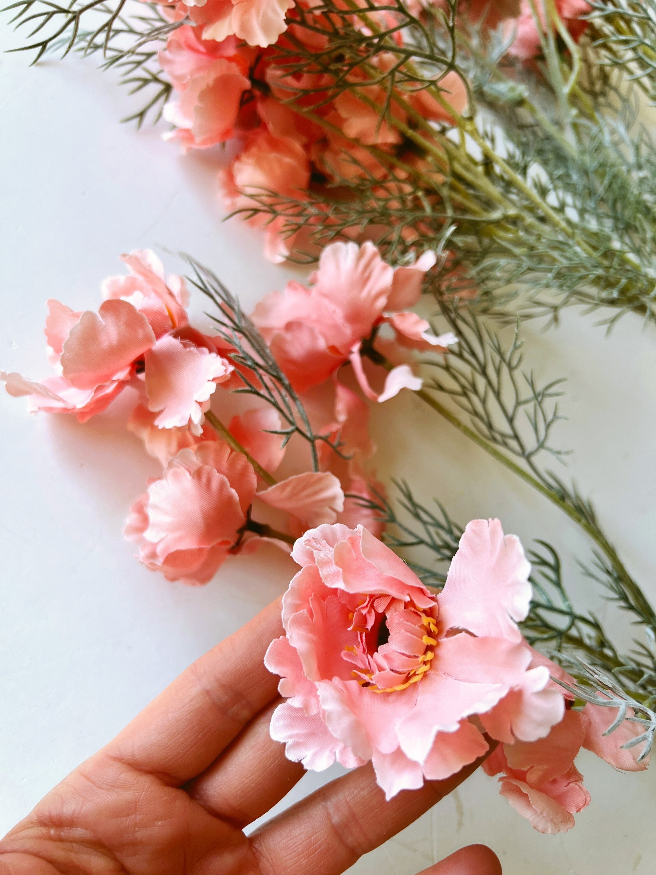 1 Stem Pink Silk Poppies Artificial Flowers Wild Flowers Etsy