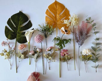 Vintage Artificial Flower Stems: Blush & Cream DIY Bouquet Supplies