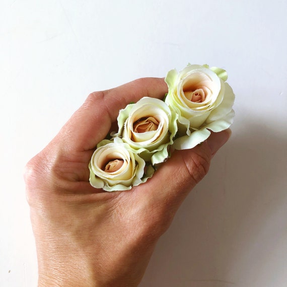 20pcs 4cm Small Tea Rose Bud Silk Artificial Flower Heads Wedding Decor Lots 