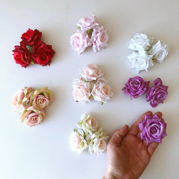 Knstliche Mini-Rosenkpfe SilkFlower DIY Floristenbedarf, 3er-Set,  Frhlingsdekor - Etsy sterreich