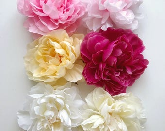 Silk Peony Flower Headed Millinery Flowers (6.3'') big peony