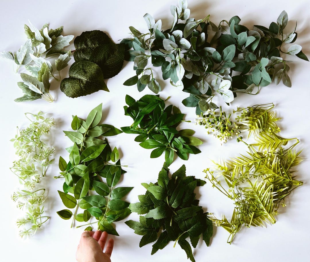 Artificial Greenery Filler Bundle: 110 Piece Floral DIY Decor - Etsy