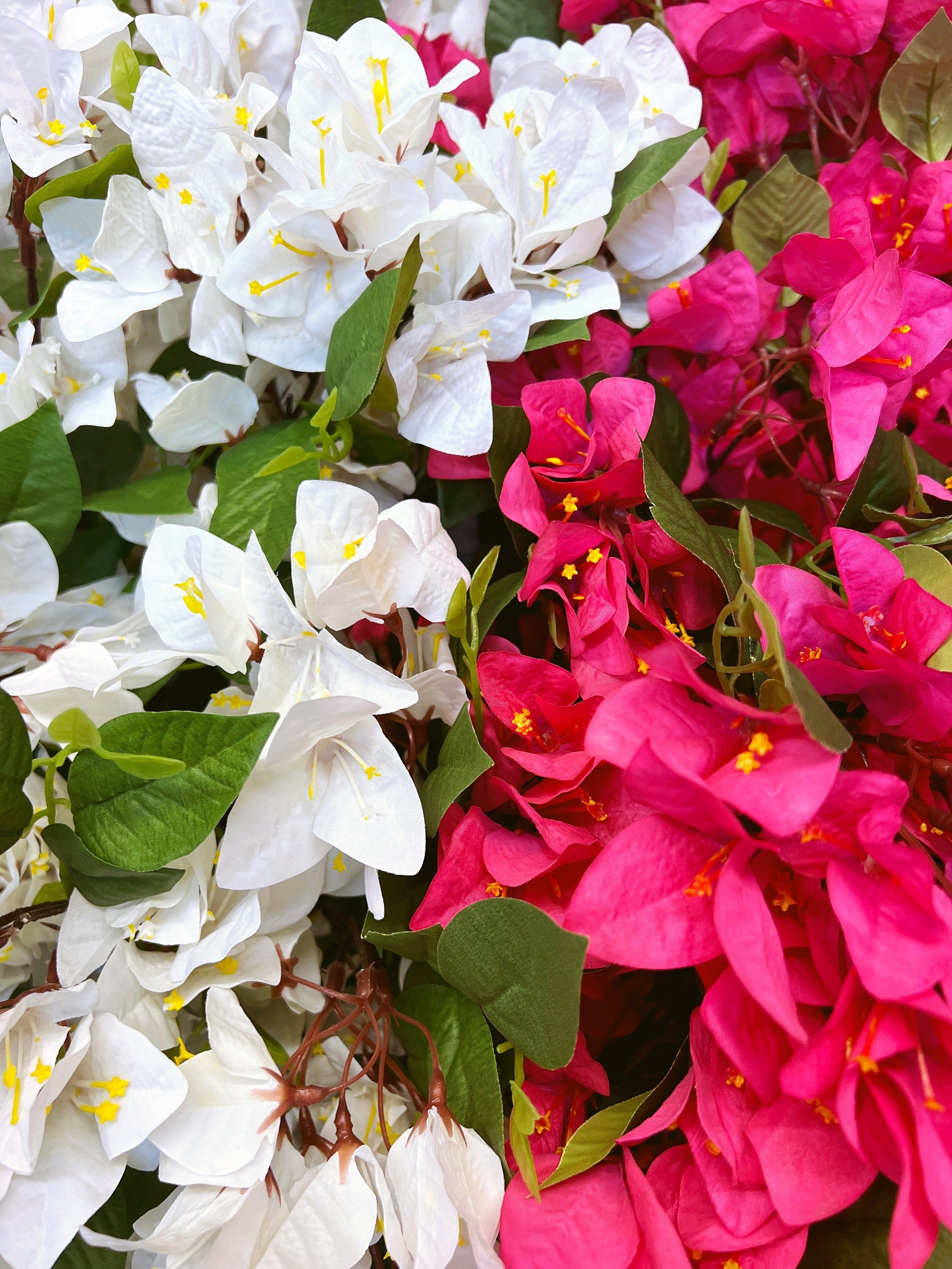 人工ブーゲンビリアの茎：シルクペーパーフラワー、ピンクの装飾用吊り