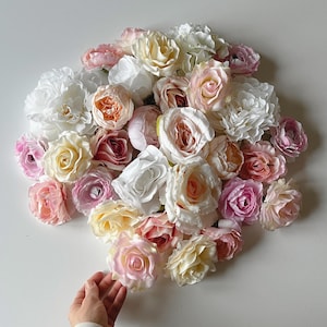 Artificial Rose & Peony Flower Mix: DIY Wedding Arrangement Flowers