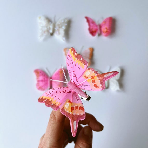 12 Pcs Artificial Butterfly Decorations, 2 Sizes Butterfly Decor for  Crafts, DIY 3D Unique Decorative Butterflies for Fake Flowers Easter Spring  Fall
