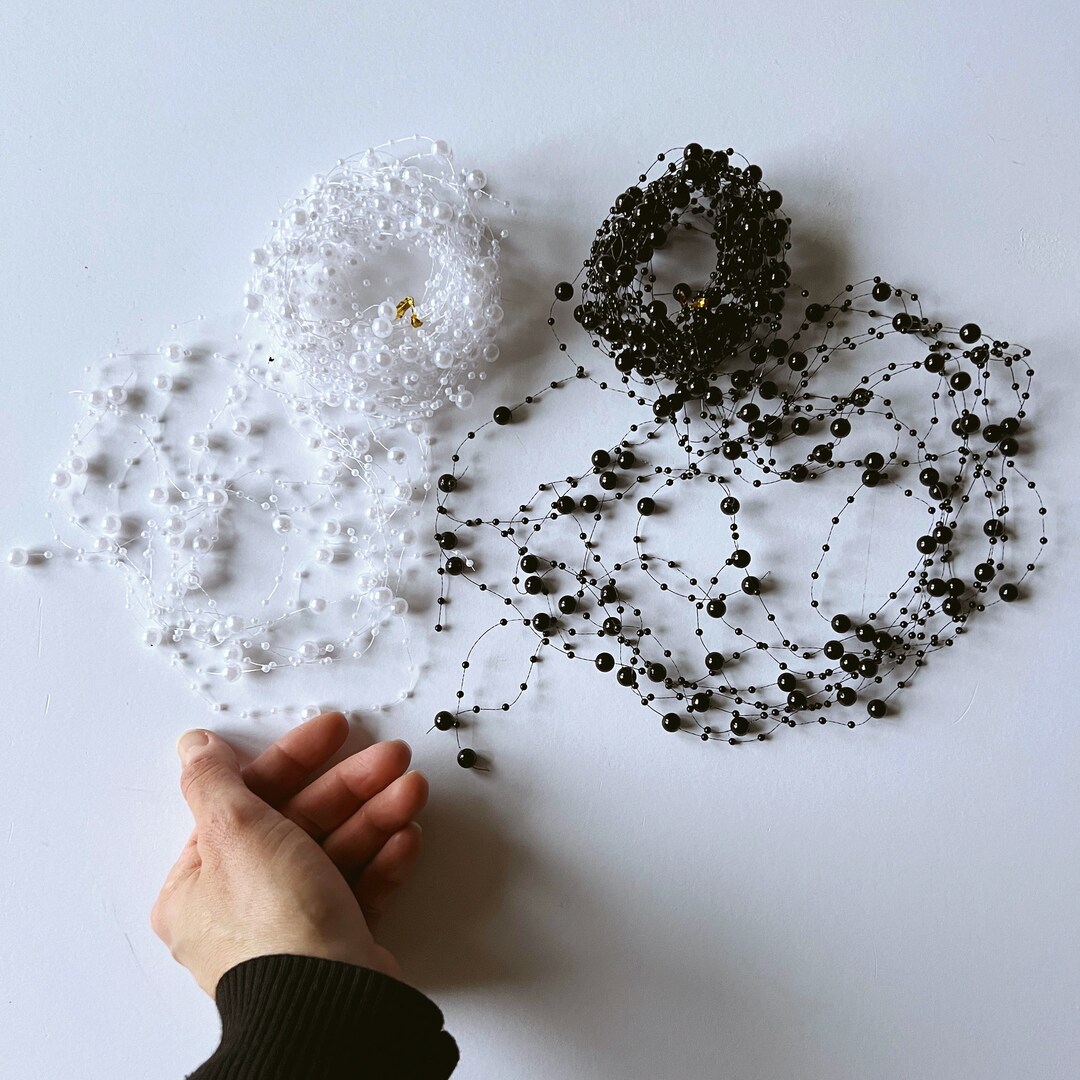 Pearl Gradland Making Pearl Cord 125 Cm/49 in Pearls Garland Crafting Cord DIY Flower Crown ...